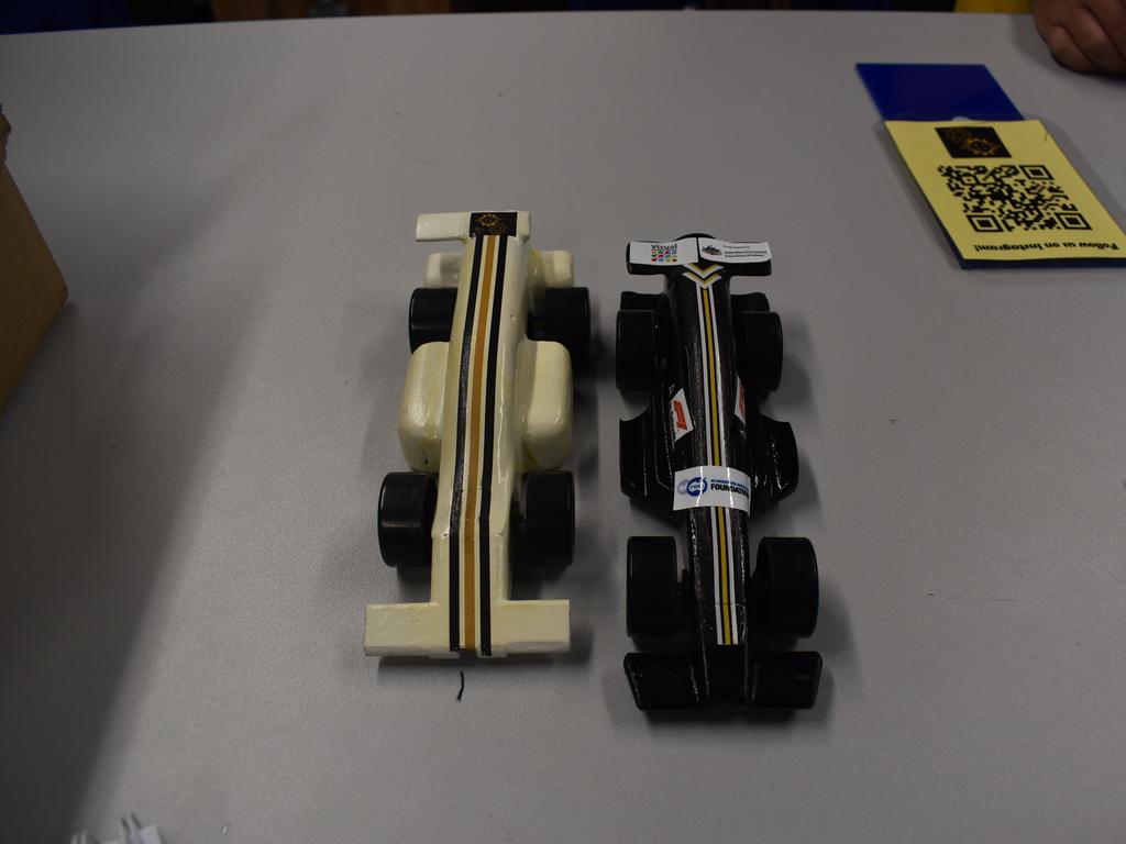 Mackay North State High School year 10 students designed and manufactured a rocket powered race car for their F1 STEM competition in Melbourne. Picture: Madeleine Graham