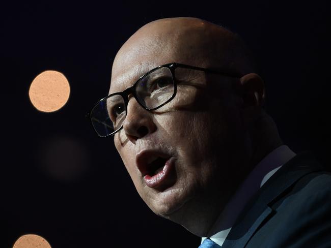 BRISBANE, AUSTRALIA - NewsWire Photos - JULY 6, 2024.Federal Opposition Leader Peter Dutton speaks during the LNP Convention in Brisbane. Picture: Dan Peled / NewsWire