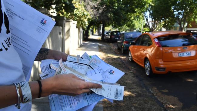 Bek Fabris has received more than $300 in parking fines because she’s too scared to park further away from home. Picture: James Ross