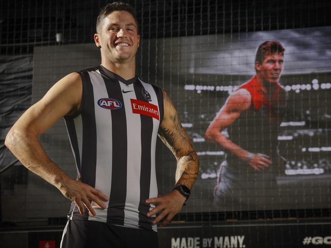 NCA. MELBOURNE, AUSTRALIA. May 1, 2025 . AFL .  Collingwoods Jack Crisp, who this weekend against Geelong at the MCG breaks Jim Stynes consecutive games record .   Picture: Michael Klein