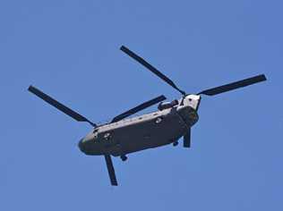 Chinook helicopter. Photo: John McCutcheon / Sunshine Coast Daily. Picture: john mccutcheon