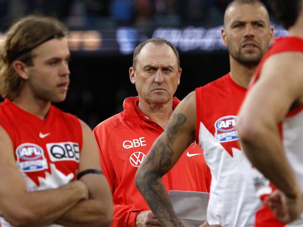 Longmire looks on after the 2022 AFL Grand Final loss to Geelong. (Photo by Phil Hillyard)