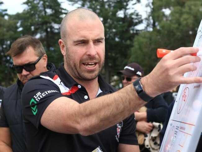 North Ringwood coach Brett Moyle in the Eastern Football League (EFL). Picture: Davis Harrigan