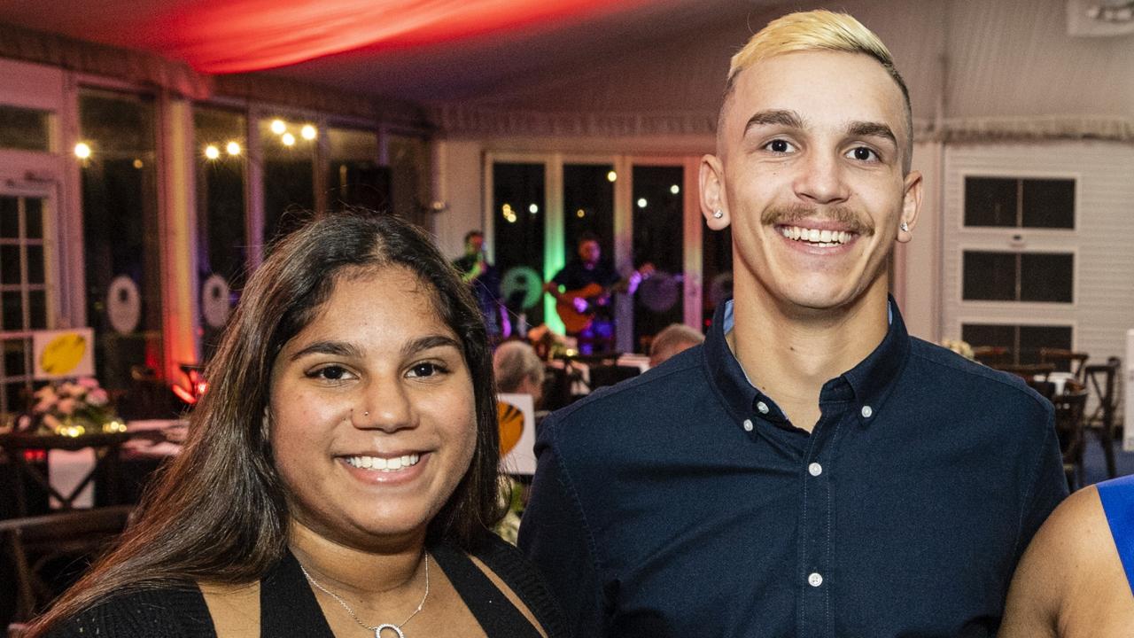 At the Toowoomba Rugby League gala presentation night 2022 are (from left) Deidre Murray, Chris Woodbridge. Picture: Kevin Farmer