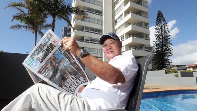 Tony Fung relaxes on the Gold Coast.