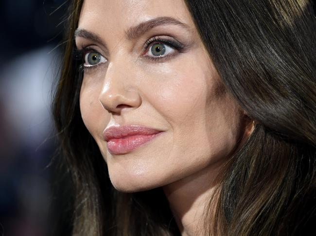 LONDON, ENGLAND - OCTOBER 27:  Angelina Jolie attending the UK Gala screening of Marvel Studios' 