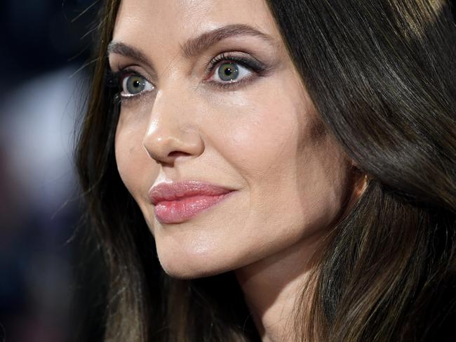 LONDON, ENGLAND - OCTOBER 27:  Angelina Jolie attending the UK Gala screening of Marvel Studios' "Eternals" at BFI IMAX Waterloo on October 27, 2021 in London, England. (Photo by Gareth Cattermole/Getty Images for Disney)