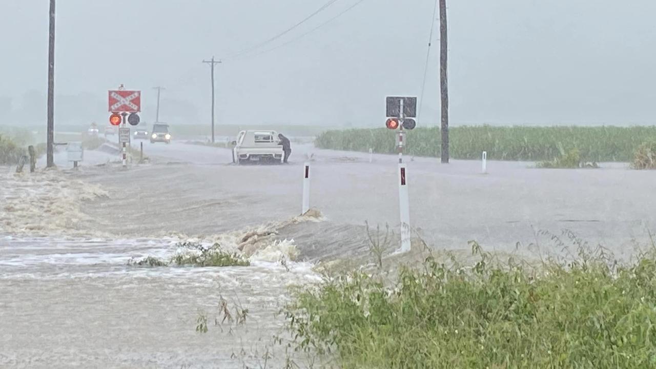 Facebook user William Missin shared this photo of flooding over Farleigh Habana Rd in the Mackay region, January 12, 2023.