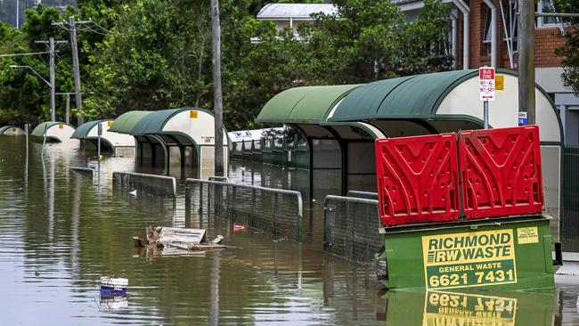 Flood waters in Lismore on March 31, 2022. Picture: Darren Leigh Roberts