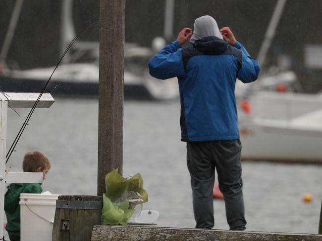 A bunch of roses left at Church Point Wharf. Picture: John Grainger