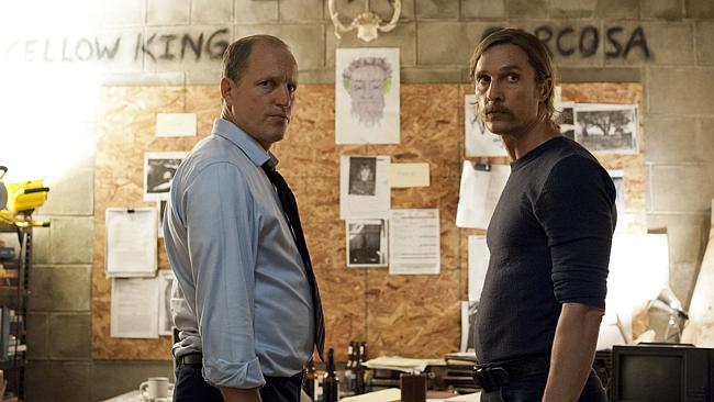 Matthew McConaughey and Woody Harrelson in True Detective, a show carried irresistibly by