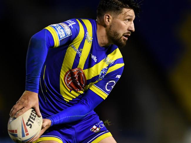 WARRINGTON, ENGLAND - OCTOBER 13: Gareth Widdop of Warrington during the Betfred Super League match between Warrington Wolves and Leeds Rhinos at The Halliwell Jones Stadium on October 13, 2020 in Warrington, England.Sporting stadiums around the UK remain under strict restrictions due to the Coronavirus Pandemic as Government social distancing laws prohibit fans inside venues resulting in games being played behind closed doors. (Photo by Gareth Copley/Getty Images)