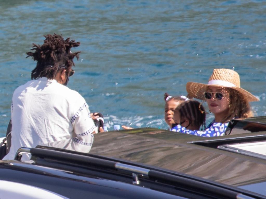 Jay-Z and Beyonce leave the luxury yacht Lana near Cavtat, Croatia. Picture: Grgo Jelavic /Pixsell/Splash News
