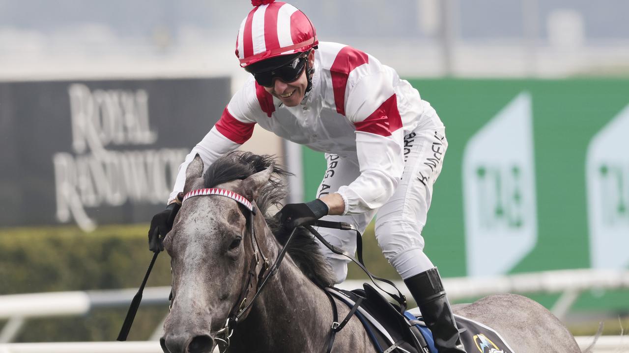 Classique Legend on its way to winning the 2020 Everest. Photo by Mark Evans/Getty Images