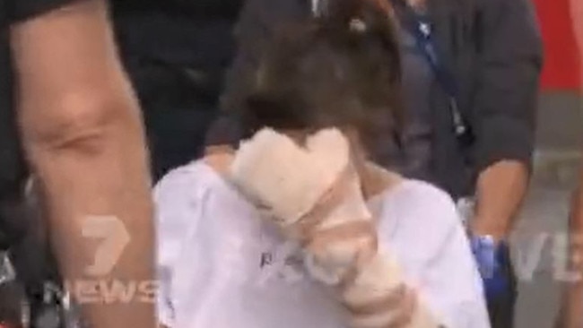 The woman charged with murder was released from hospital. Picture: Channel 7