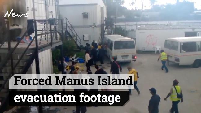 Forced Manus Island evacuation footage