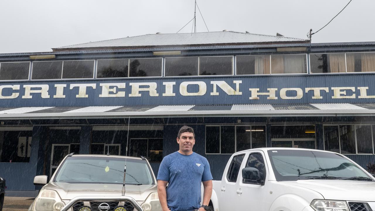 Adam Carter owner of the Criterion Hotel Finch Hatton Monday January 16 2022. Picture:Michaela Harlow