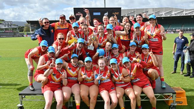 NTFAW Grand Final. Premiership winners, Meander Valley. Picture: Scott Gelston / Solstice Digital