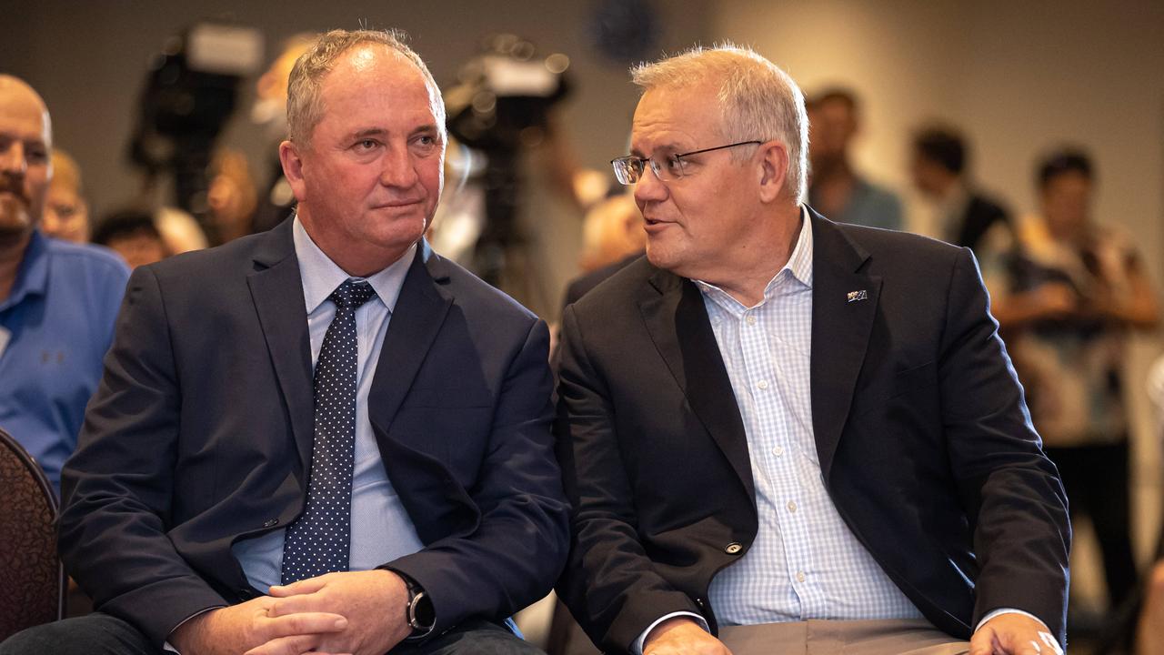 Deputy Prime Minister and Nationals leader Barnaby Joyce campaigning with Prime Minister Scott Morrison with deputy prime minister Barnaby Joyce in the Queensland seat of Capricornia on Wednesday.