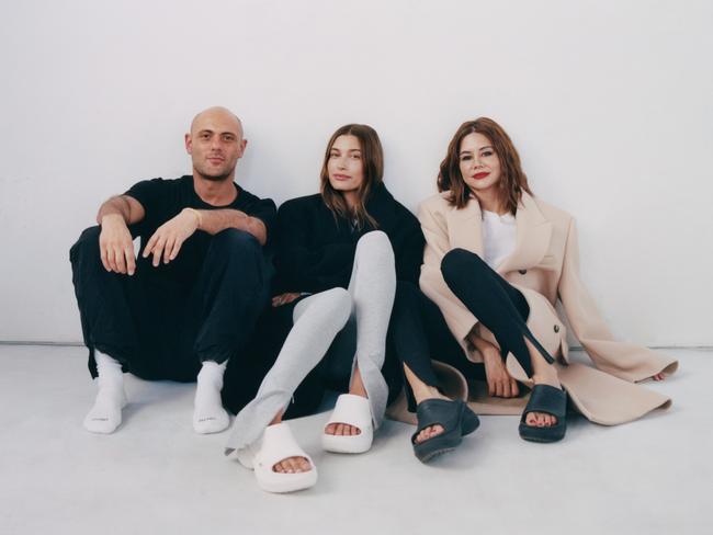 Label "Wardrobe NYC" with Josh Goot, model Hailey Bieber and Christine Centenera