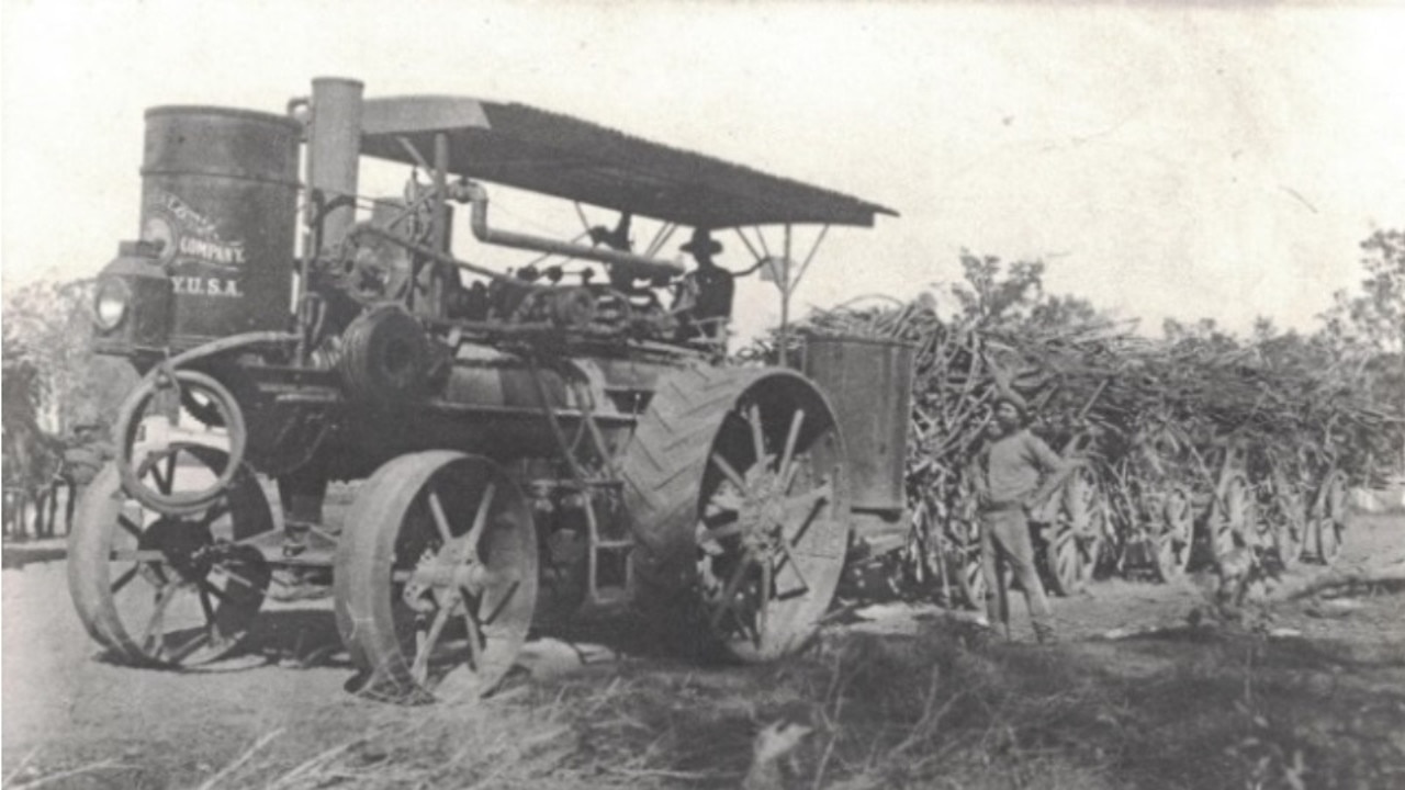 Mr Bartch with wagon loads of Cane, ca. 1920. Highlighting the region’s thriving sugar cane industry. Source: Fraser Coast Library Collection