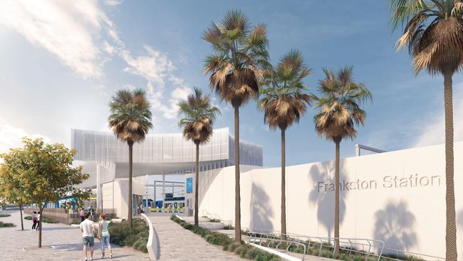 An artist’s impression of the new Frankston station.