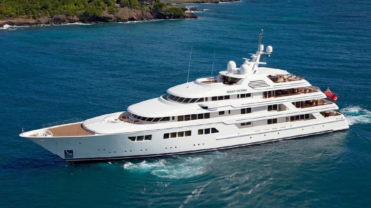 The superyacht Ocean Victory is owned by steel magnate Viktor Rashnikov.