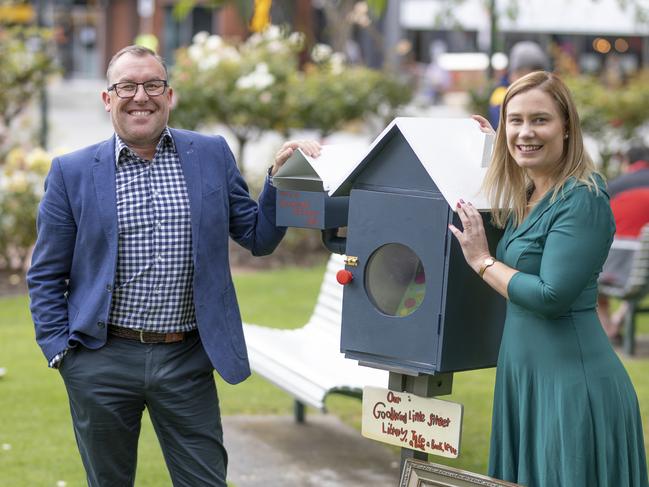 COMMUNITY: Relationships Australia Tasmania chief executive Mat Rowell at Neighbour Day Launch with Glenorchy Mayor Kristie Johnston this month. Picture: Luke Bowden