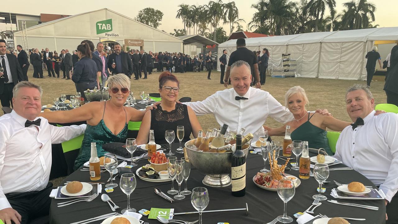 Alan and Michelle Hamilton, Alan and Narelle Barassi, Jenny Price, Kain Sawyer at the Darwin Cup Gala Ball. Picture: Bethany Griffiths