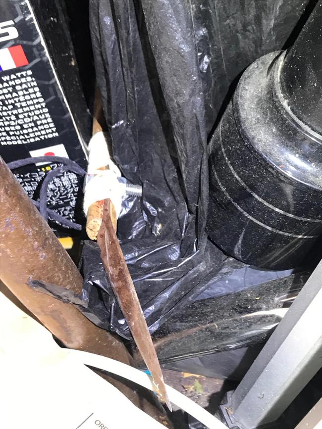 Crude … The homemade weapon.