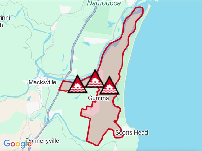 NSW floods: Suburbs at risk. Picture: Hazards Near Me NSW