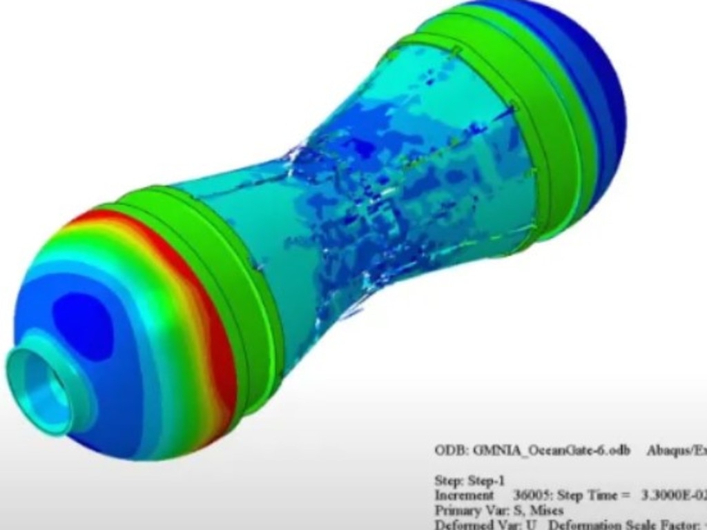 The simulation at 33 milliseconds. Picture: Ronald Wagner/YouTube