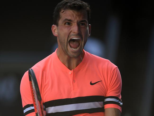 Grigor Dimitrov will be a tough fourth round opponent for Kyrgios. Picture: AAP Images