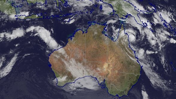 Bureau of Meteorology satellite images show Cyclone Niran off the Queensland coast. PICTURE: BOM