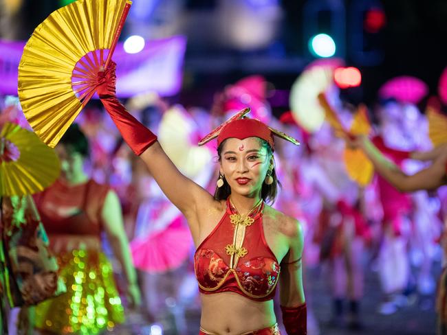 Marchers in the 42nd annual Gay and Lesbian Mardi Gras parade in Sydney last year. Picture: AAP