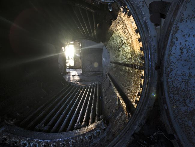 Vacant ... the laundry in the mental asylum with old washing machines. Picture: Ella Pellegrini