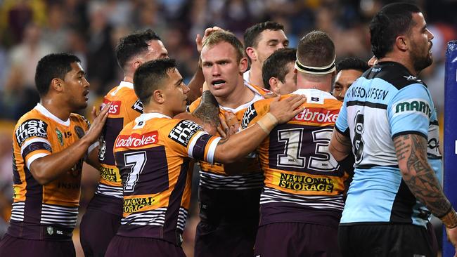 The win pitches Cronulla into a battle to make the top four. AAP Image/Dave Hunt.