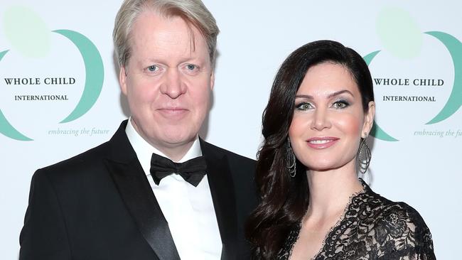 BEVERLY HILLS, CA - OCTOBER 26: 9th Earl Spencer Charles Spencer (L) and Countess Karen Spencer at the Whole Child International's Inaugural Gala in Los Angeles hosted by The Earl and Countess Spencer at Regent Beverly Wilshire Hotel on October 26, 2017 in Beverly Hills, California. (Photo by Rich Polk/Getty Images for Whole Child International)