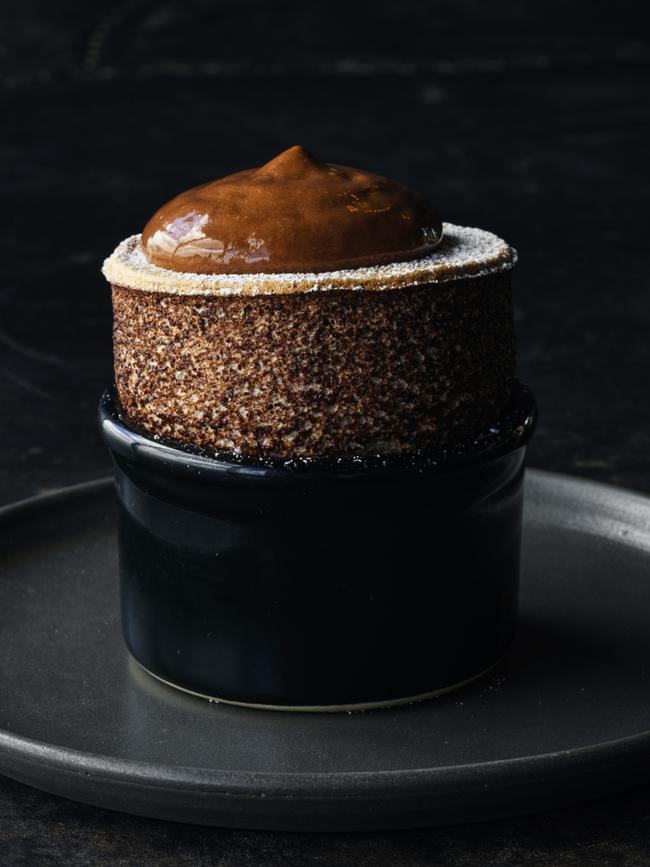 Vue De Monde’s chocolate souffle.