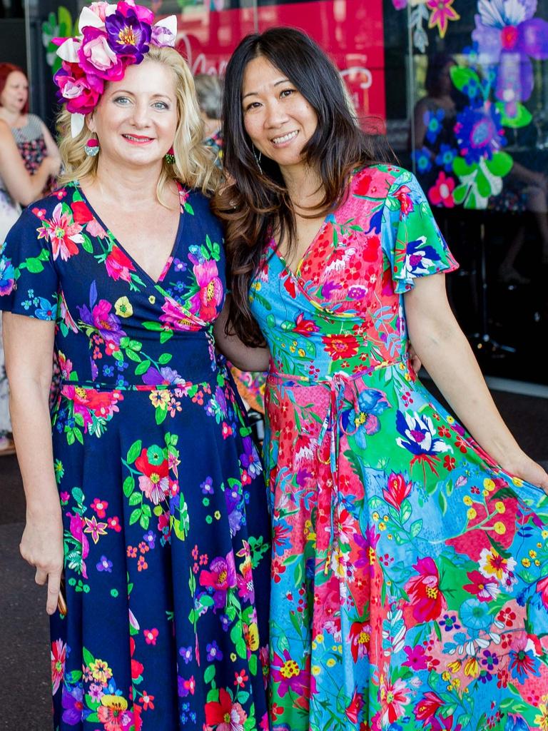 Deanne Mayocchi and Julie Tomaszewski at the launch of their BLOOM Collection at Lumiere Events, Brisbane. Socials: Damien Anthony Rossi | Picture: Kate Luke Photography