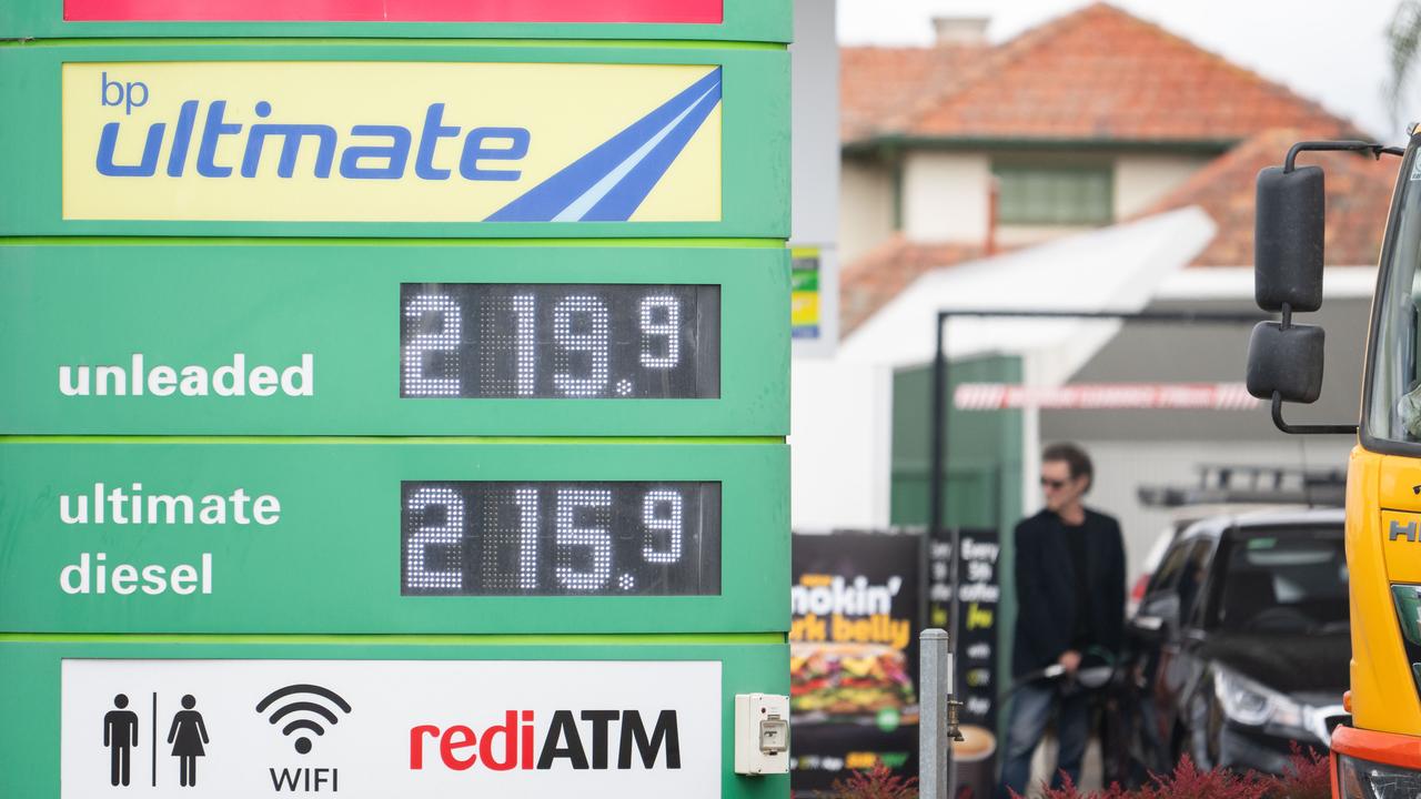 Peak petrol prices could soon drop from $2.20 to $2. Picture: NCA NewsWire / Morgan Sette