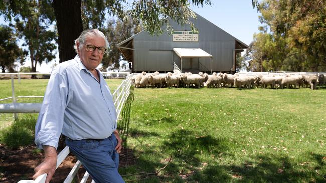 Colin Bell on his Boonoke Station near Deniliquin in the southern Riverina. Picture: Stuart McEvoy