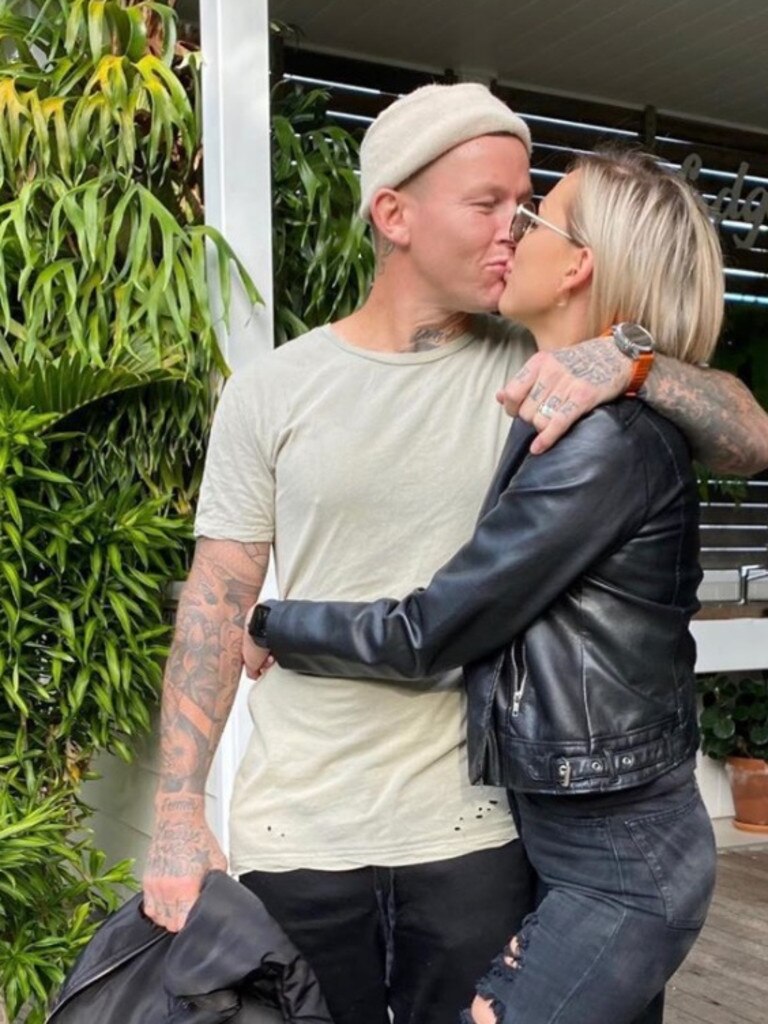 Todd Carney and Susie Bradley all loved up.