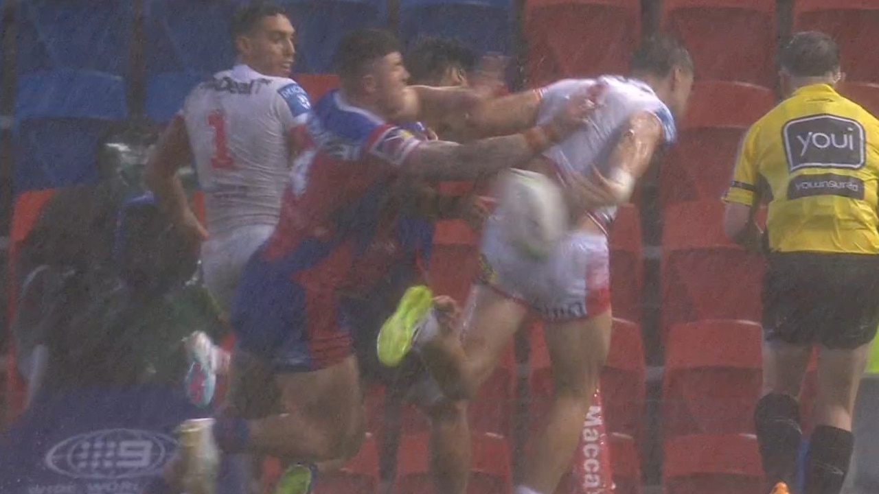 Hell of a pass from Lomax in horror conditions. Photo: Fox Sports