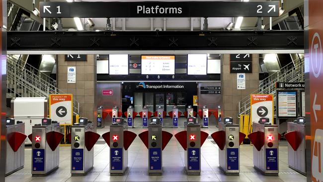 Circular Quay train station is usually bustling. Picture: Toby Zerna