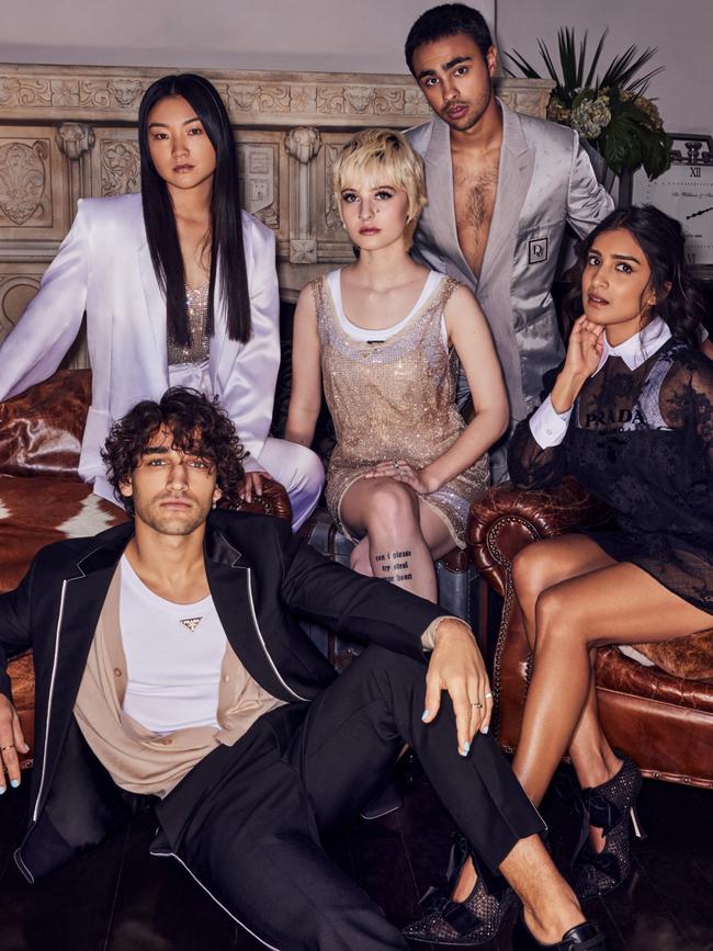 Josh Heuston, centre, starred in Stellar’s cover shoot about the next big Aussie stars to watch. Picture: Steven Chee for <i>Stellar</i>