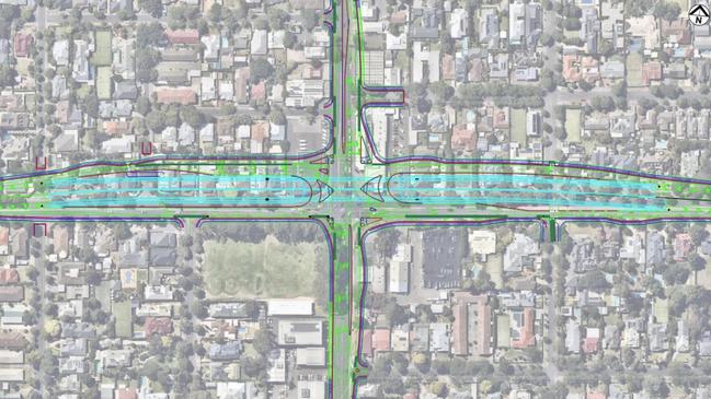 The second intersection investigated for upgrades at Cross and Unley Roads. Picture: Aurecon