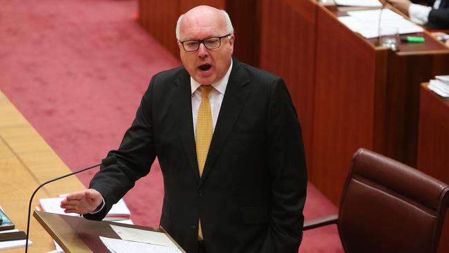 Attorney-General Senator George Brandis would not comment specifically on the T55 device. Picture: Kym Smith