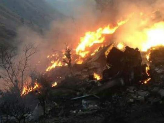 The Pakistan International Airlines flight which crashed in the north of the country.