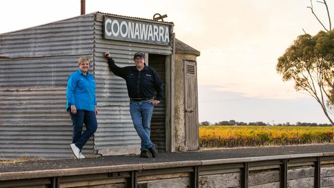 Making a “vine change” – from Melbourne to SA’s Limestone Coast – is paying off for Kerry and Simon Meares of Coonawarra Experiences. Picture: Jamie McDonald